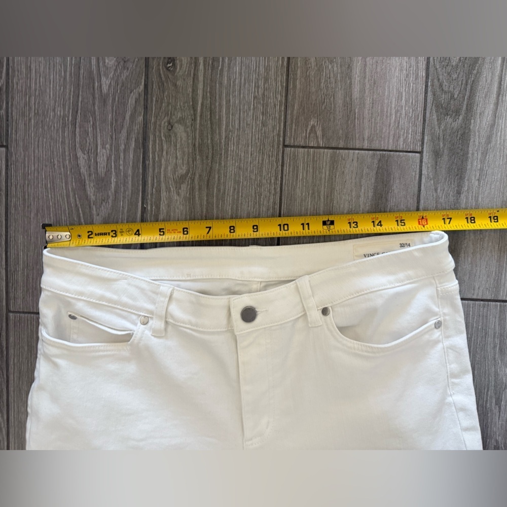 Vince Camuto|White Ankle skinny Jeans/Crisp Finish with raw hem•••size 14,Beachy - Picture 12 of 12